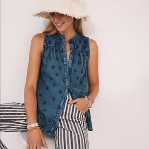 NWT Anthropologie Pilcro Adira Textured Buttondown